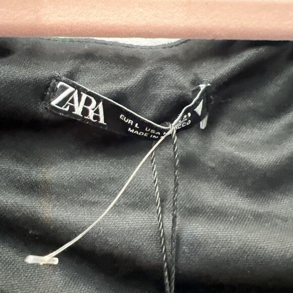 ZARA Floral Peasant Preppy Blouse Crop Top Size Large NWT - Picture 9 of 12